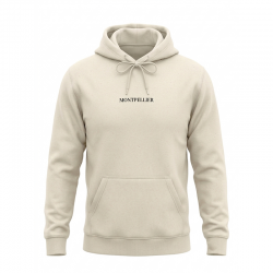 Sweat à capuche crème...
