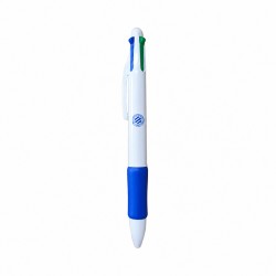 Stylo blanc 4 couleurs MHSC